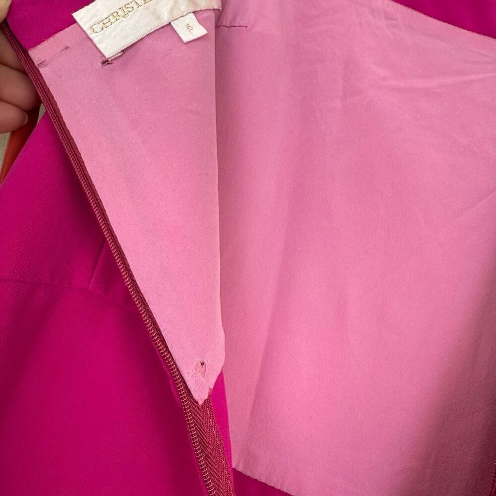 Christian Siriano  Pink Tie Shoulder Dress 📦 - Picture 8 of 10